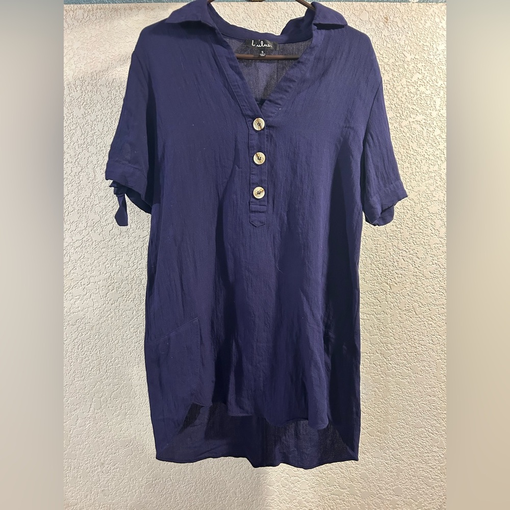LULUAS navy blue dress